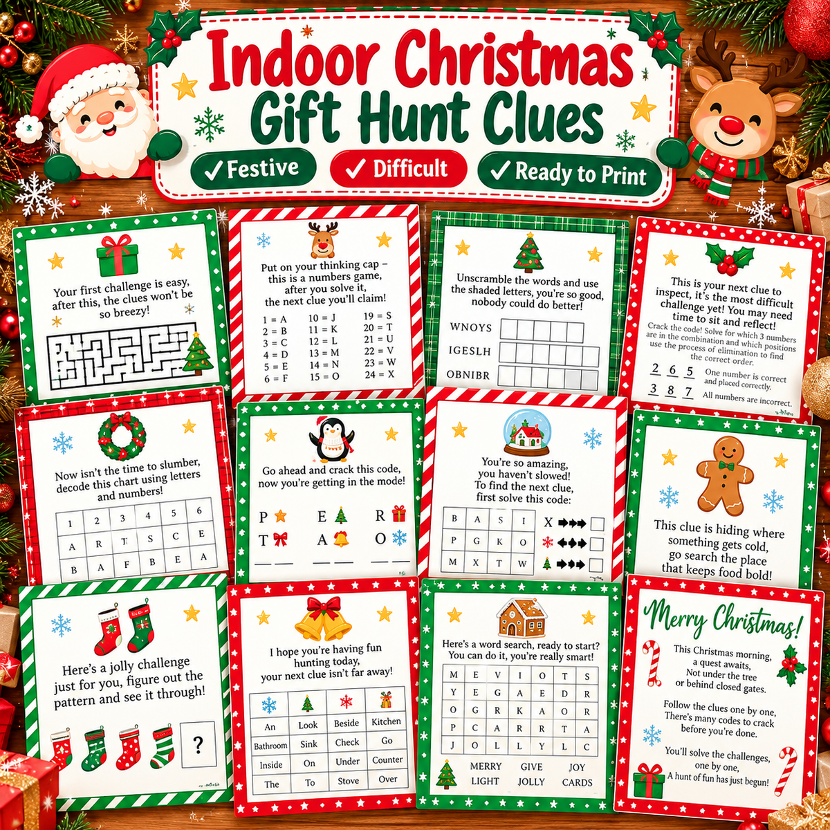 Indoor Christmas Treasure Hunt for Kids and Teens