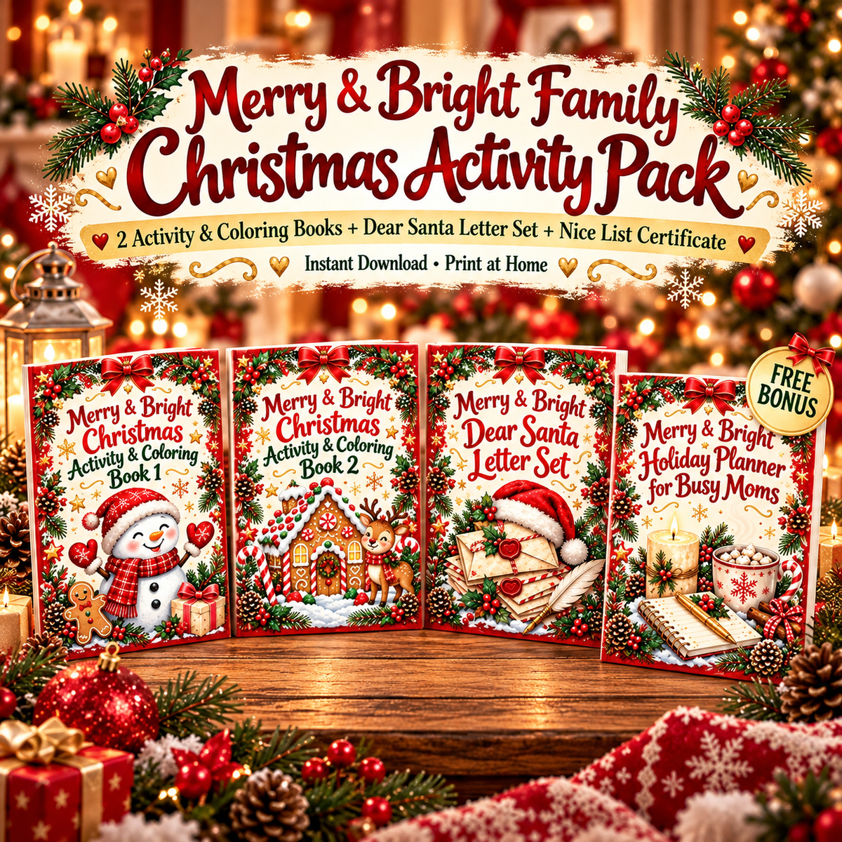 Merry & Bright Family Christmas Activity Pack