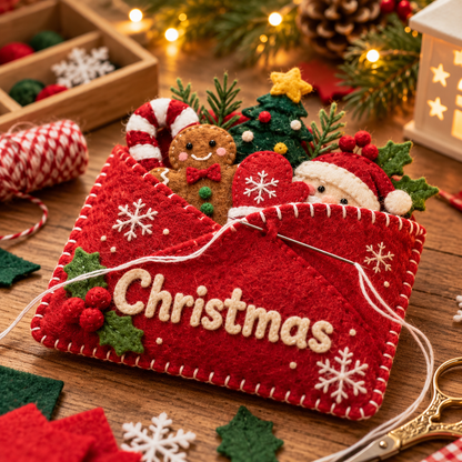 Stitched with Love: Magical Christmas Felt Ornament Collection