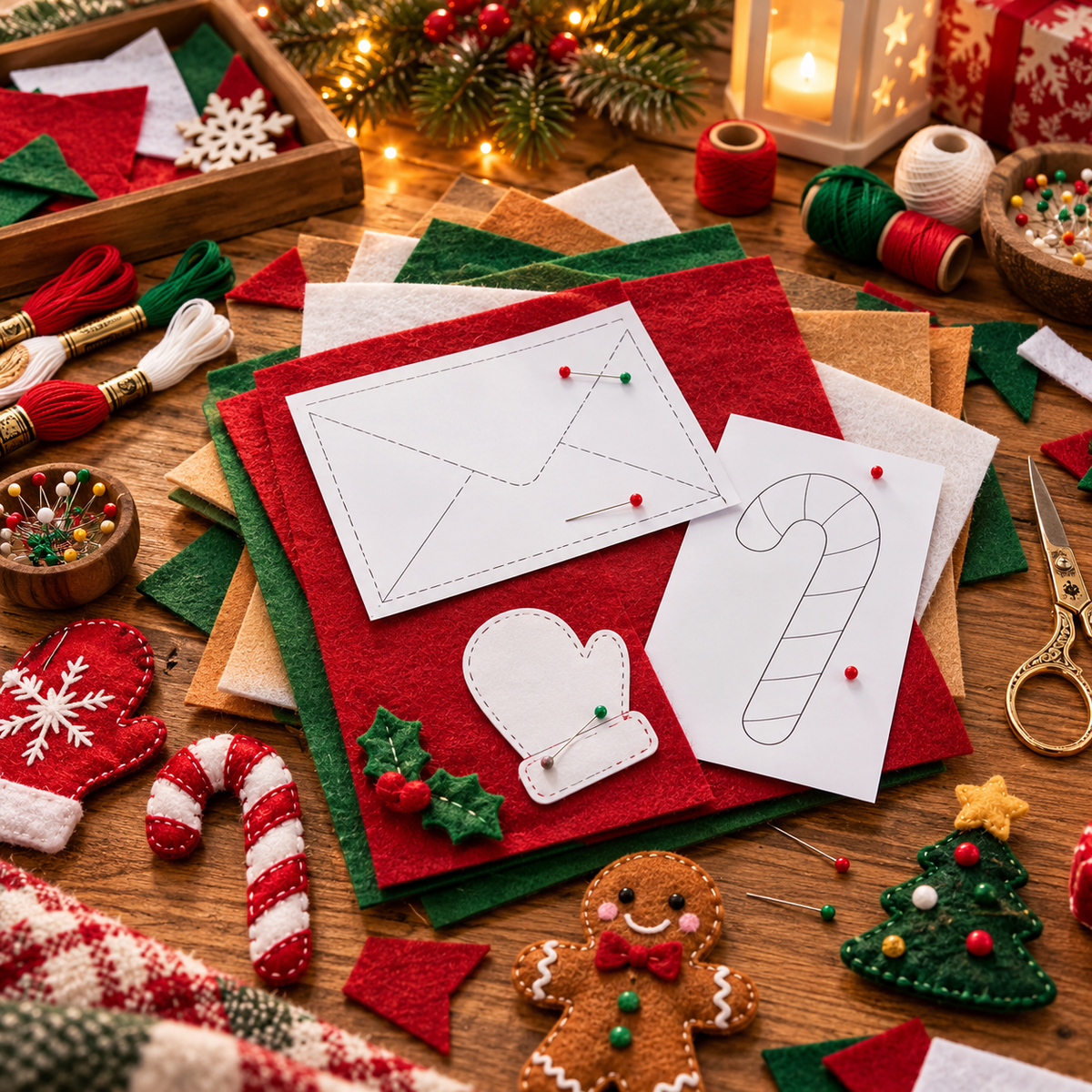 Stitched with Love: Magical Christmas Felt Ornament Collection