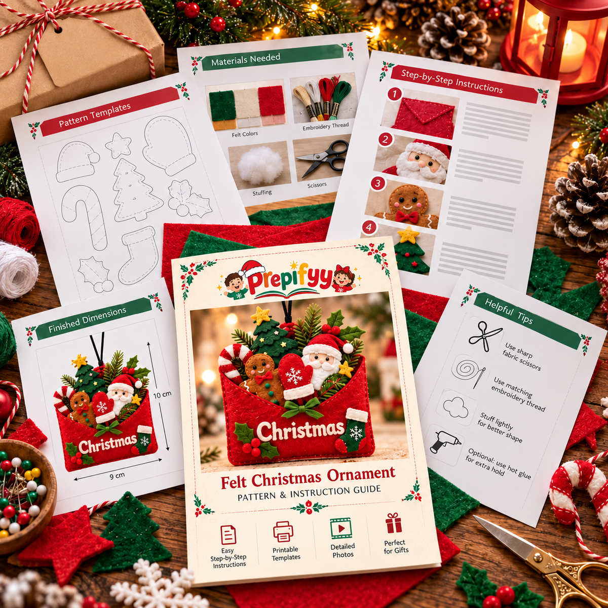 Stitched with Love: Magical Christmas Felt Ornament Collection