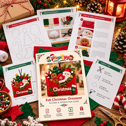 Stitched with Love: Magical Christmas Felt Ornament Collection