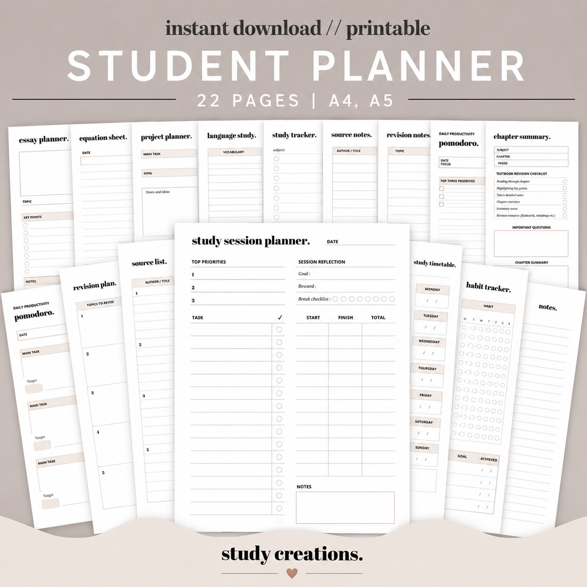 Student Planner Printable |