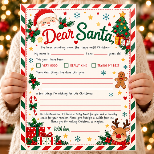 Letter to Santa Printable for Kids