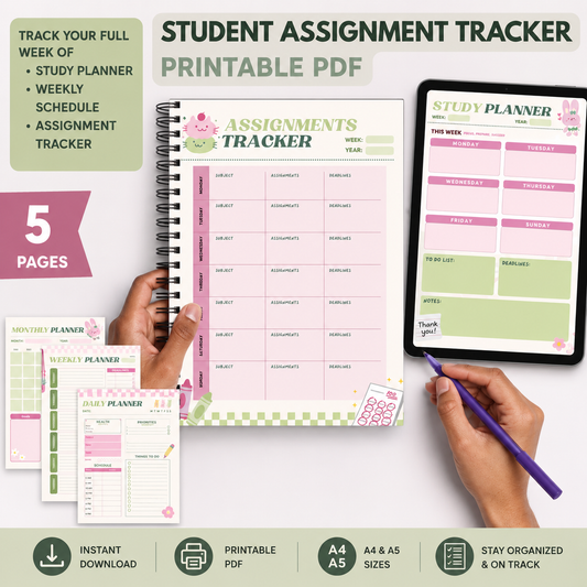 Weekly Homework Organizer
