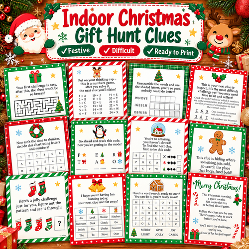 Indoor Christmas Treasure Hunt for Kids and Teens