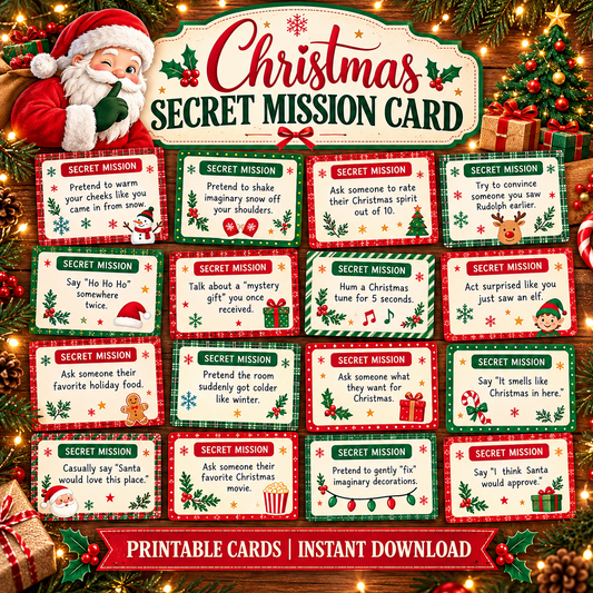 Christmas Secret Mission Dinner Game